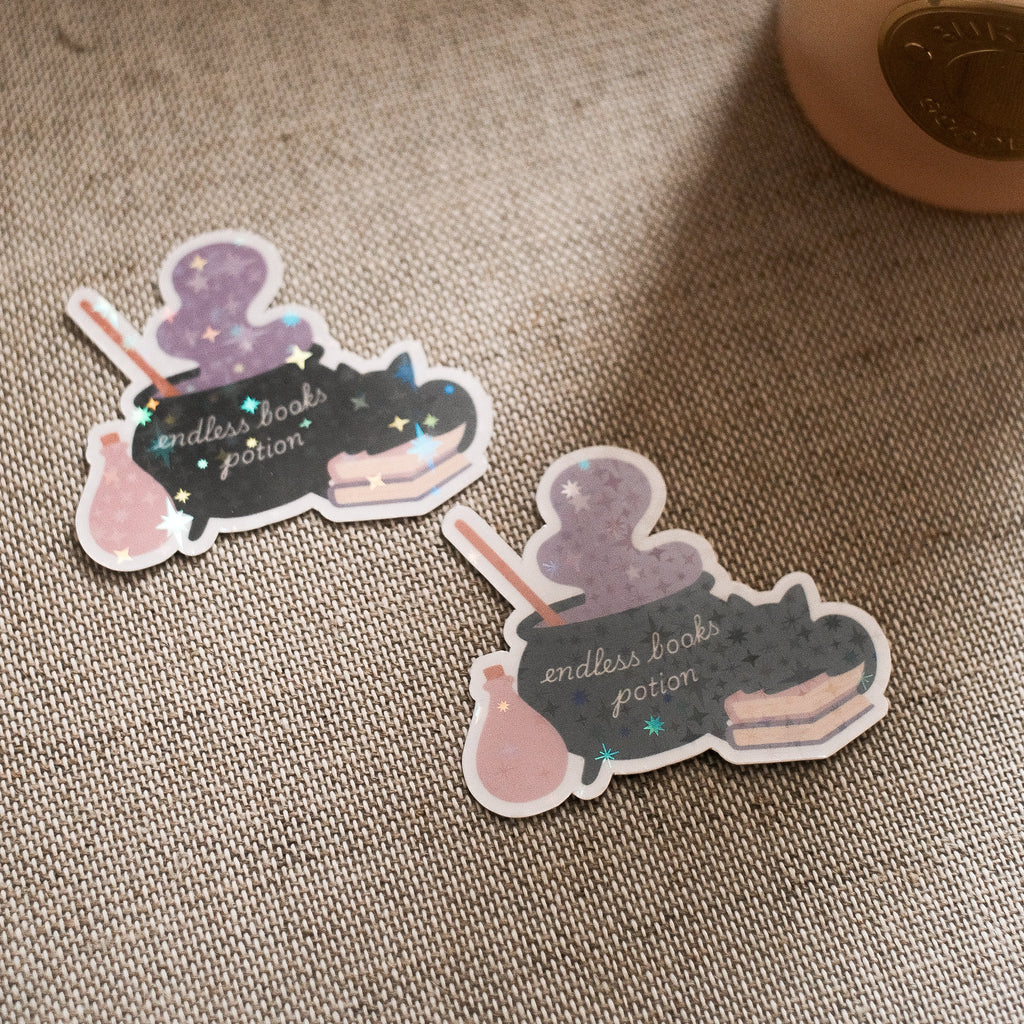 Endless Books Cauldron Sticker: Glitter Vinyl für Kindle, Tolino, Laptop, Smartphone und mehr