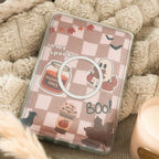 eReader mit herbstlicher Einlage im Pumpkin-Spice-Stil, verziert mit Geistern, Kürbissen und glitzerndem Finish – perfektes Bookish Accessoire für den Herbs