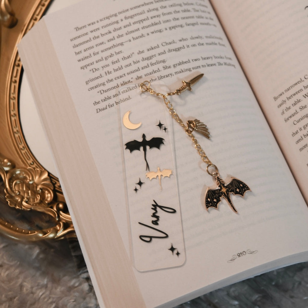 personalisiertes Lesezeichen - "Drache"